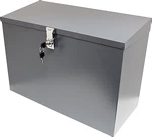 black exterior metal box|metal box with lid 12x12x14.